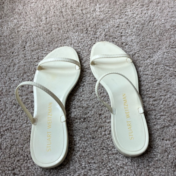 Stuart Weitzman white/cream jelly slides size 8 - Picture 3 of 3